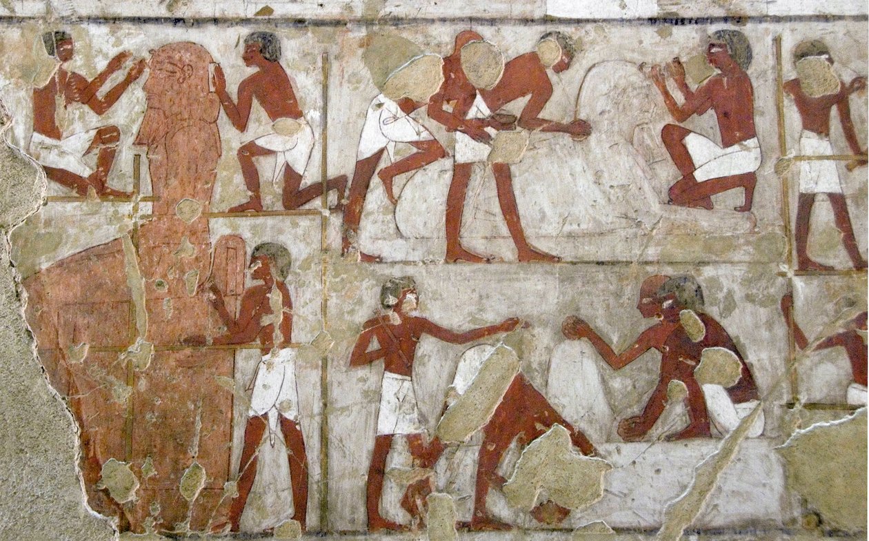 Egyptský starověk: obraz zdobící hrobku Rekhmire (TT100), vezíra z 18. dynastie od Egyptian 18th Dynasty