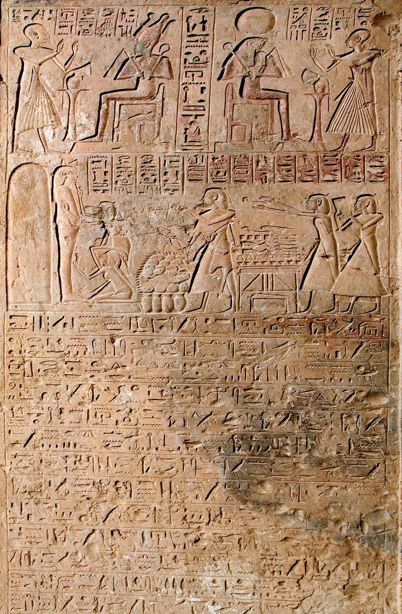 Egyptský starověk: scény uctívání. Kheruefova hrobka od Egyptian 18th Dynasty