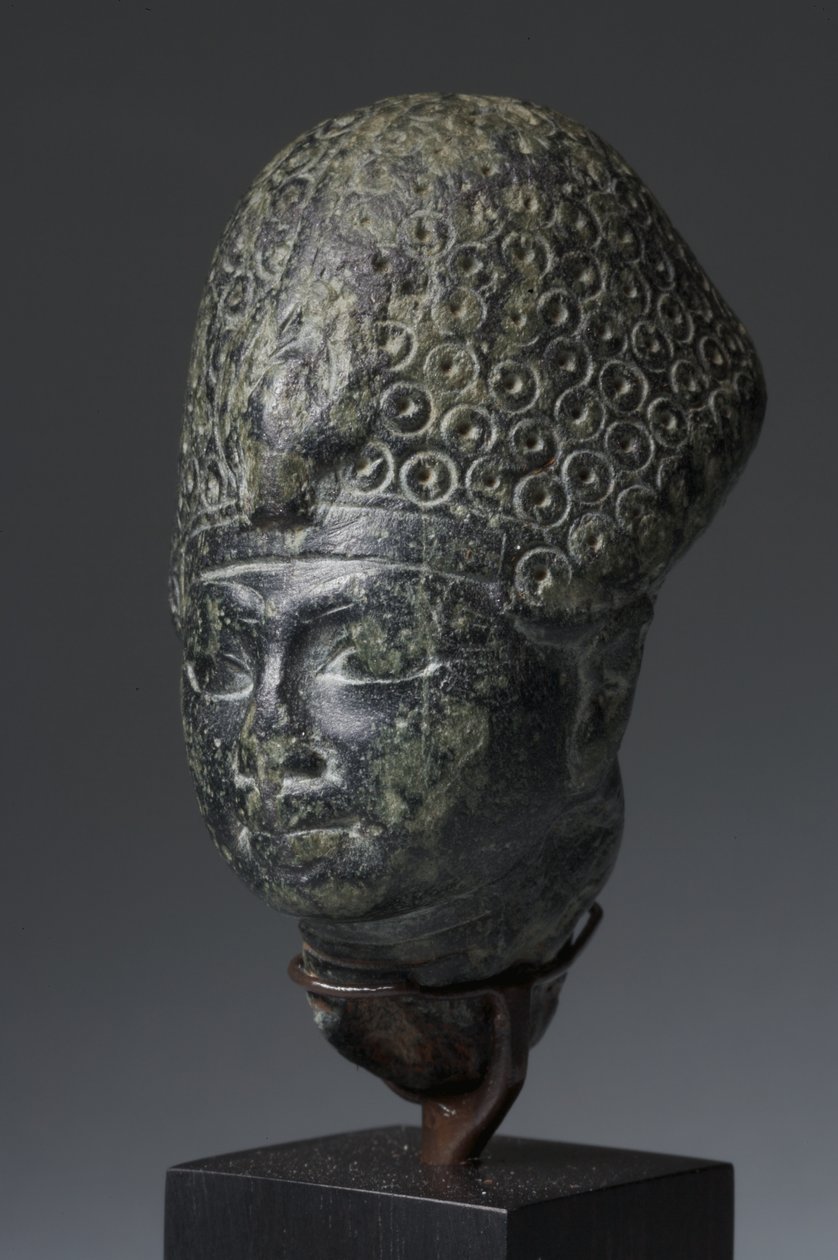 Hlava Amenhotepa III, Nová říše (zelený steatit) od Egyptian 18th Dynasty
