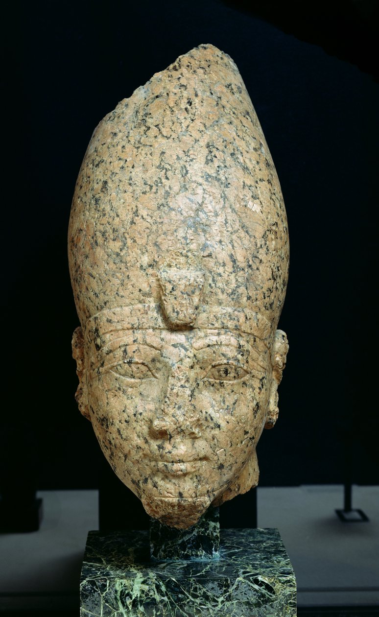 Hlava Hatšepsut (asi 1473-asi 1458 př.nl) nebo Tuthmosis II (asi 1491-asi 1479) Nová říše, asi 1479-1425 př.nl (žula) od Egyptian 18th Dynasty