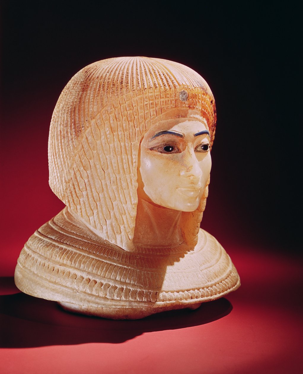 Hlava ženy, která je považována za princeznu Kiya, Nová říše (alabastr) od Egyptian 18th Dynasty