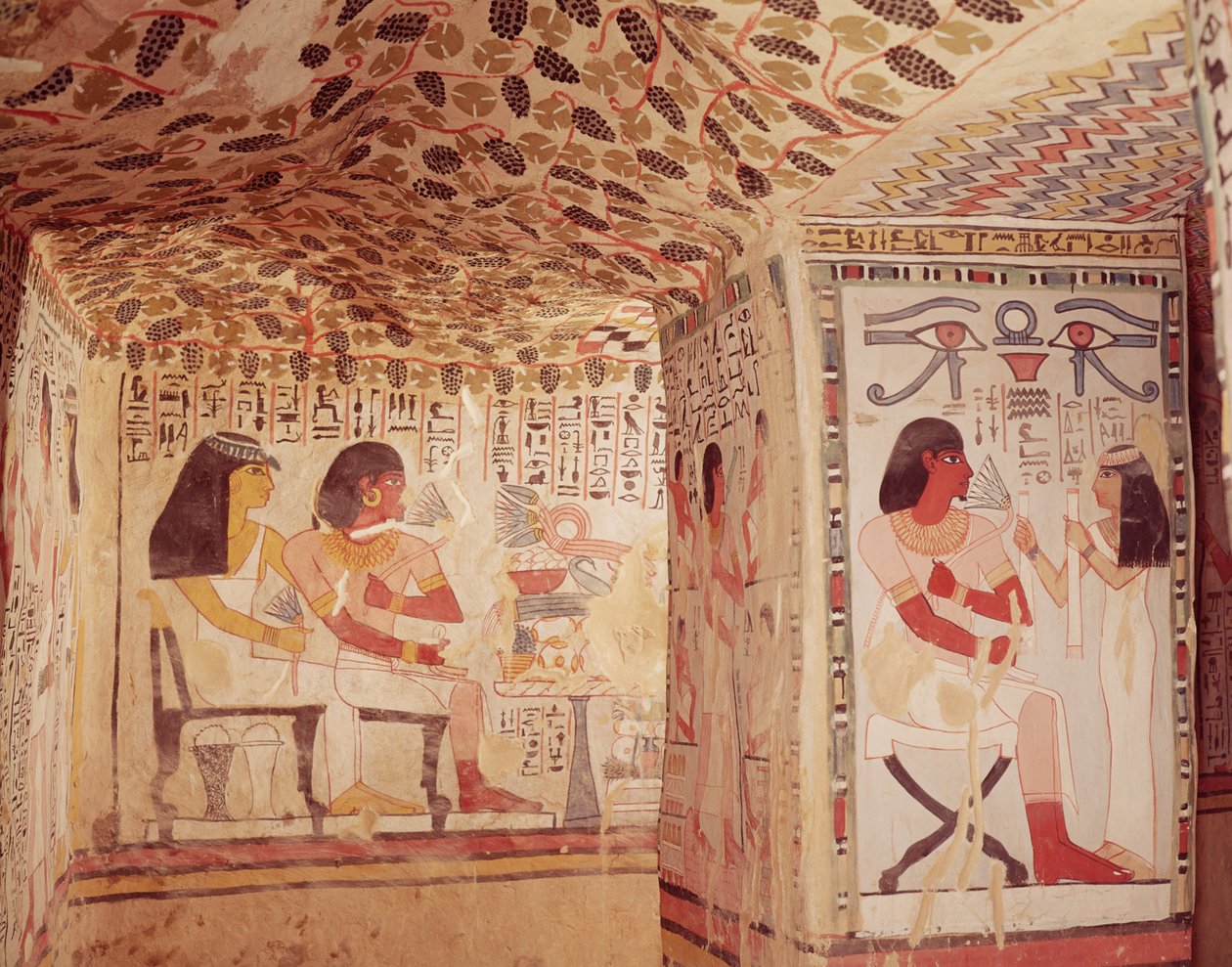 Interiér hrobky Sennefer, Nová říše od Egyptian 18th Dynasty
