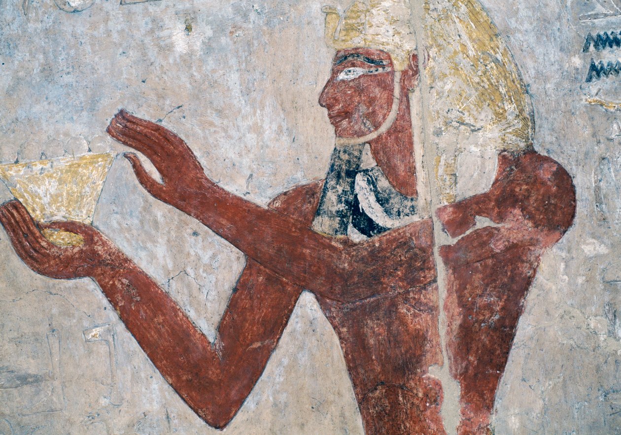 Malovaný reliéf, Hatšepsutin pohřební chrám, Deir el-Bahri, Luxor, Théby (Seznam světového dědictví UNESCO) od Egyptian 18th Dynasty