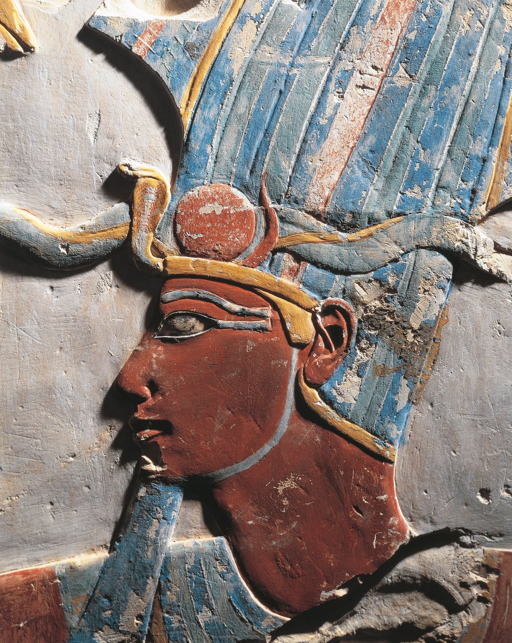Reliéf zobrazující faraona Thutmose III. Z Deir el Bahari, Egypt, Nová říše, dynastie XVIII, egyptská civilizace od Egyptian 18th Dynasty