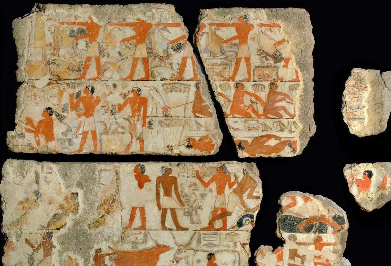 Scéna v bažinách na Nilu ... od Egyptian 18th Dynasty