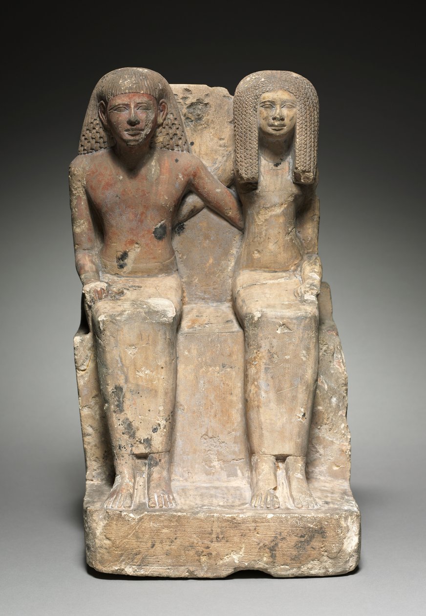 Socha Sedícího páru, cca 1479-1425 př.nl od Egyptian 18th Dynasty