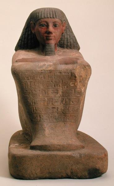 Socha písaře Maaniamena, polovina 15. století před naším letopočtem, Nová říše (vápenec) od Egyptian 18th Dynasty