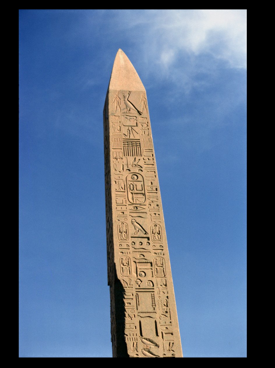 Obelisk Tuthmosis I (1504-1492 př.nl) ve Velkém Amonově chrámu, chrám Karnak, Nová říše od Egyptian 18th Dynasty