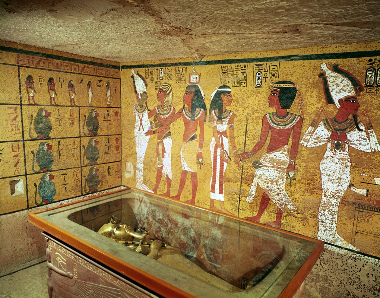 Pohřební komora v hrobce Tutanchamona, Nová říše od Egyptian 18th Dynasty