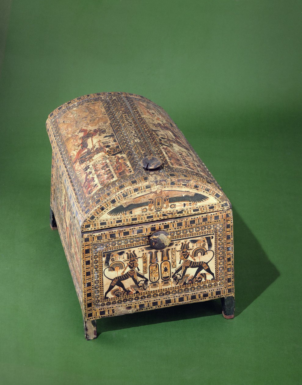 Truhla Tutanchamona, Nová říše, cca 1340 př. n. l. (lakované dřevo) od Egyptian 18th Dynasty
