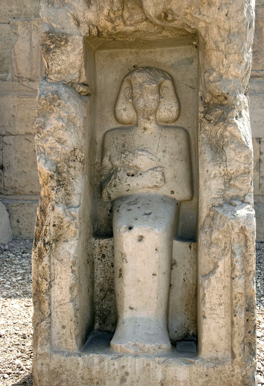 Umění starověkého Egypta: Nízký reliéf Boha Osirise na nádvoří chrámu Setiho I od Egyptian 19th Dynasty