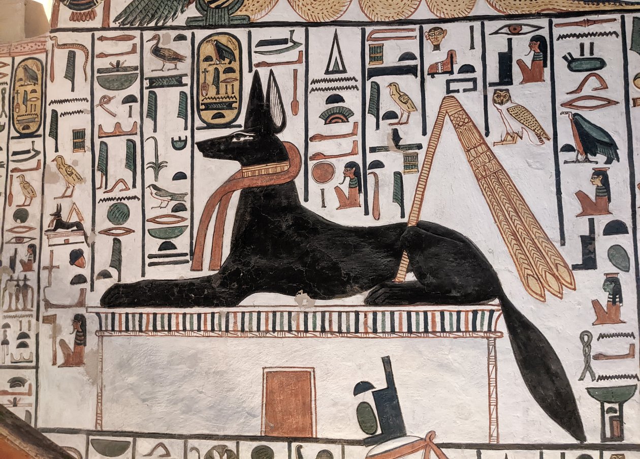 Anubis Tomb Nefertari (nástěnná malba) od Egyptian 19th Dynasty