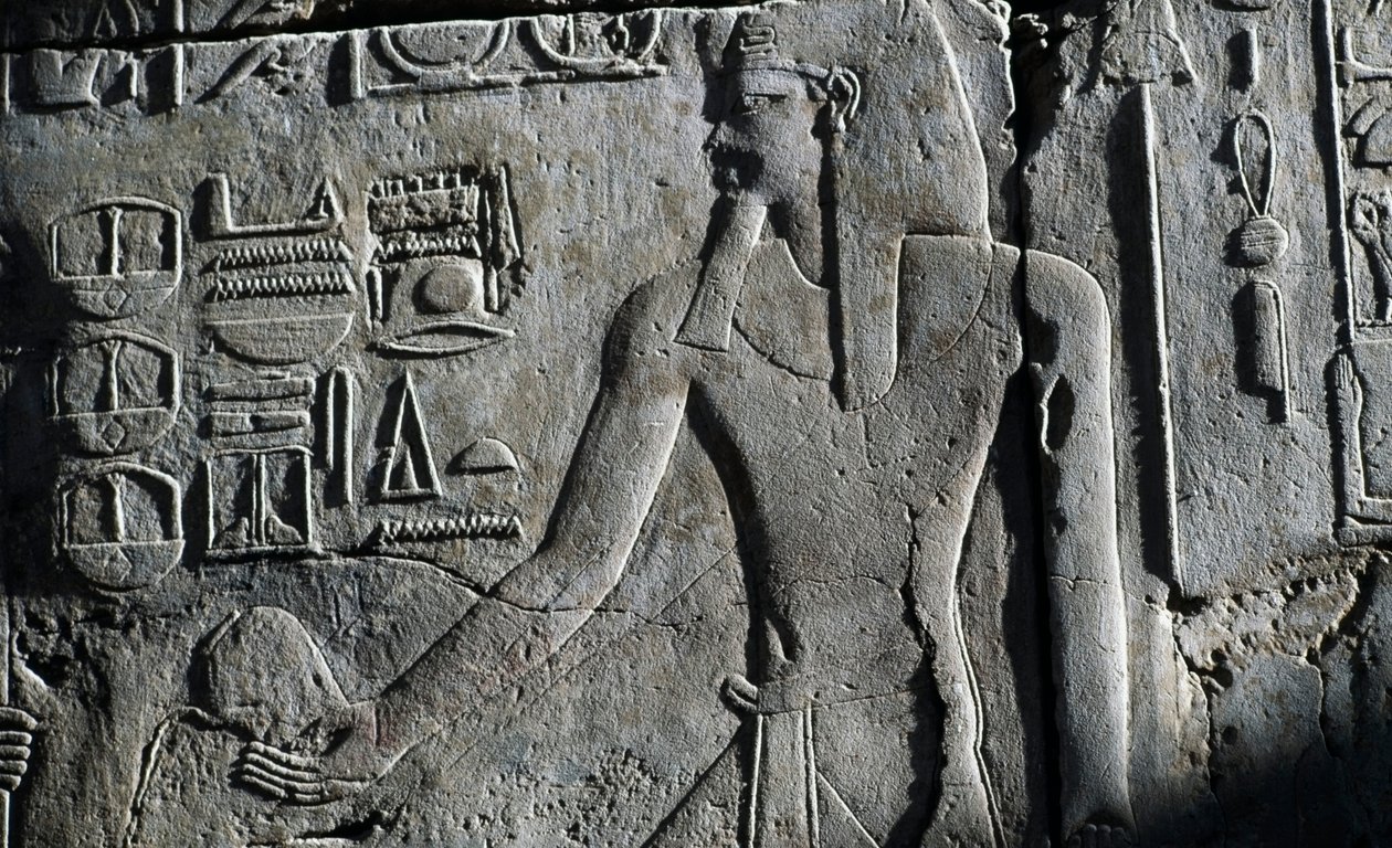 Basreliéf, Luxorský chrám, Luxor, Théby (Památka světového dědictví UNESCO) od Egyptian 19th Dynasty