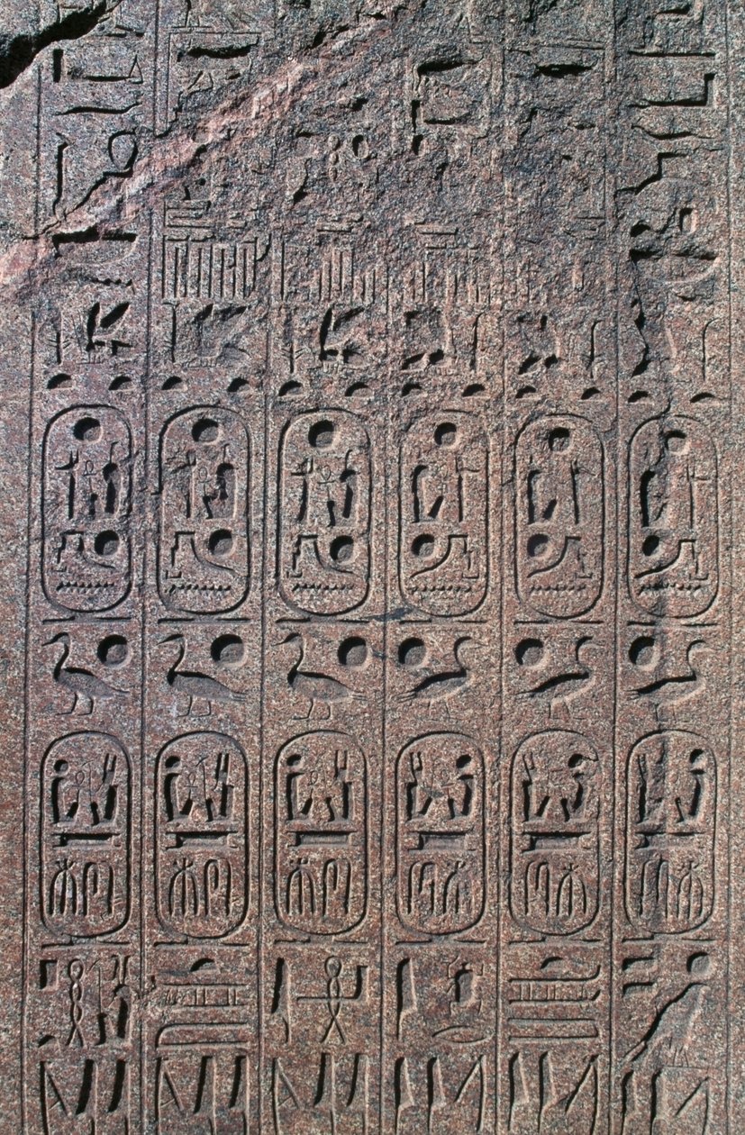 Blok s reliéfy a nápisy, Velký Amonův chrám, Tanis, Egypt, Nová říše, 19. dynastie od Egyptian 19th Dynasty