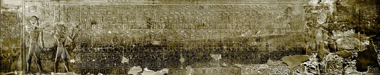 Egyptský starověk: seznam králů Abydu. Chrám Sethi (Sety nebo Seti) I (19. dynastie od Egyptian 19th Dynasty