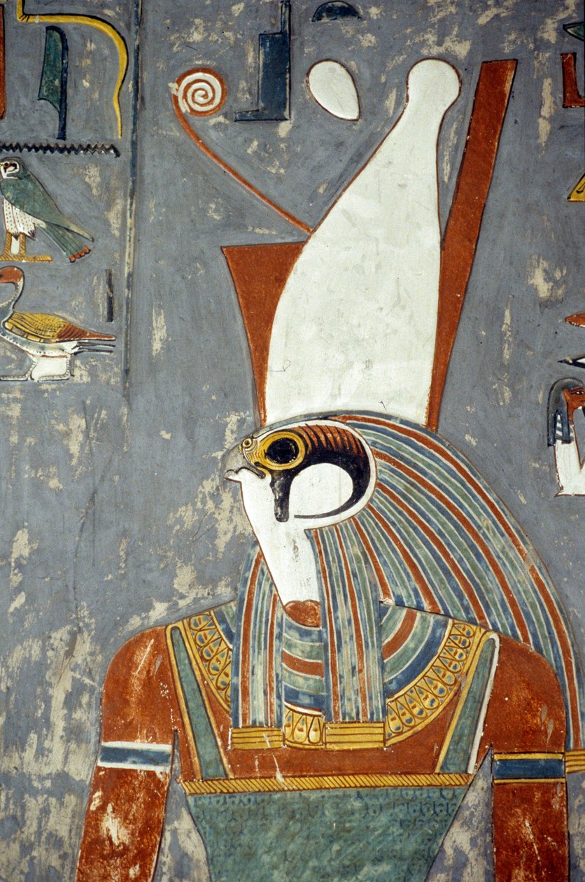 Hor s dvojitou korunou, Hrobka Horemheb, Údolí králů, Louxor, Starověké Théby (foto) od Egyptian 19th Dynasty