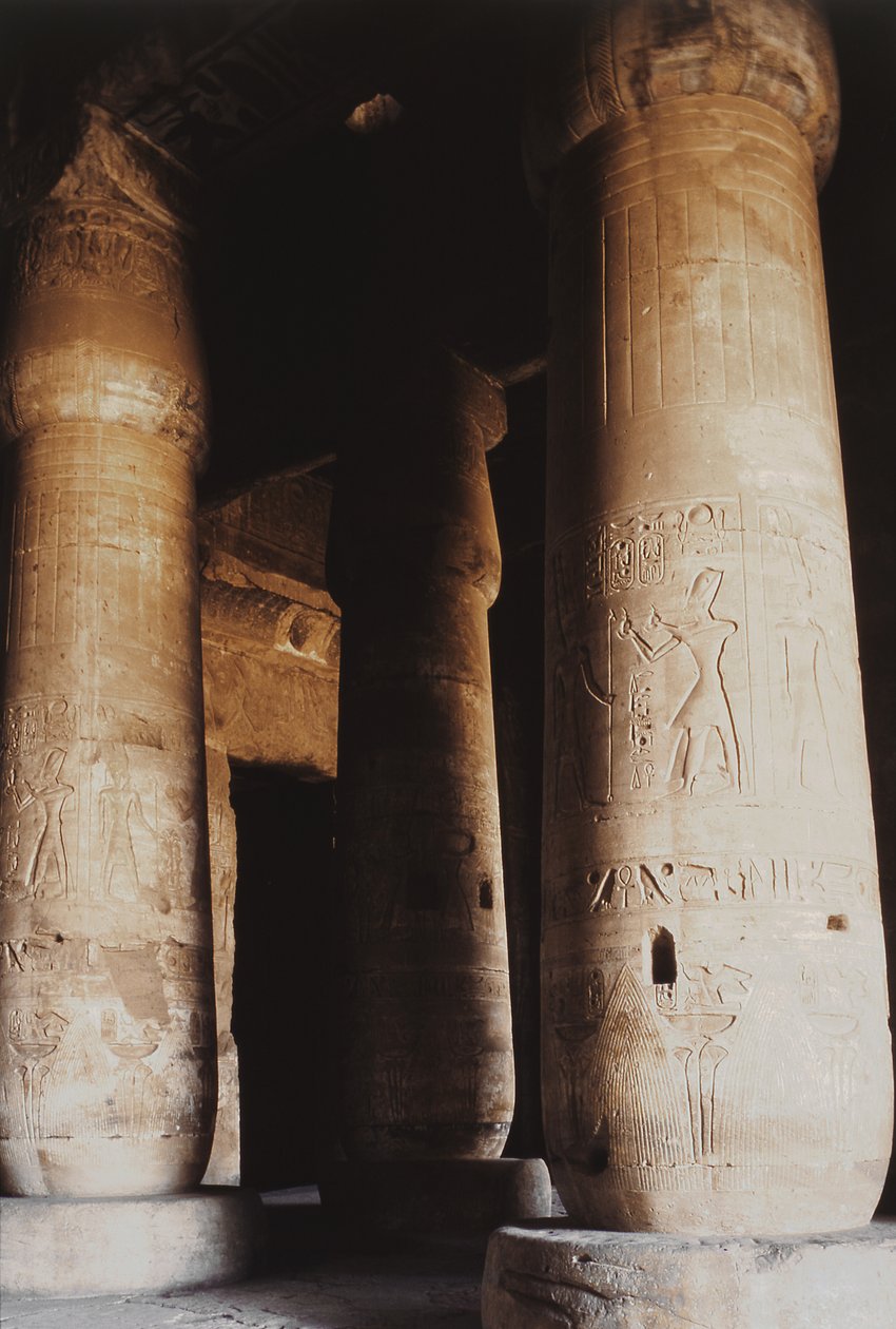 Interiér první hypostylové síně, Nová říše od Egyptian 19th Dynasty