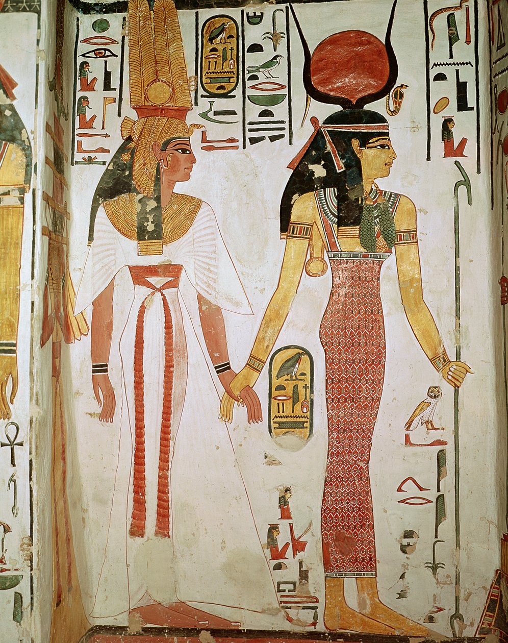 Isis a Nefertari, z Nefertariiny hrobky, Nová říše (nástěnná malba) od Egyptian 19th Dynasty