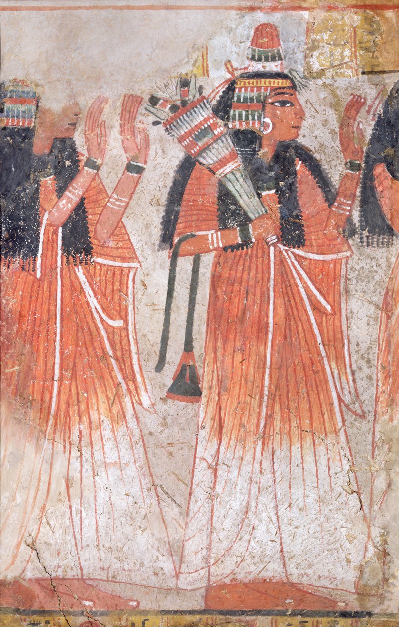 Procesí žen, Nová říše (nástěnná malba) od Egyptian 19th Dynasty