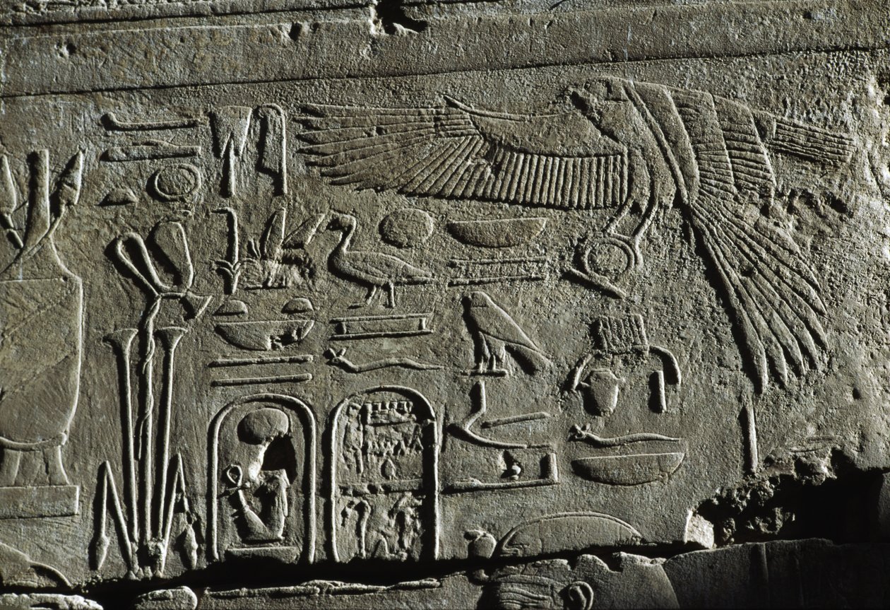 Reliéf, Amonův chrám, Luxor, starověké Théby (Seznam světového dědictví UNESCO) od Egyptian 19th Dynasty
