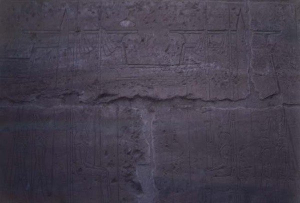 Reliéf zobrazující chrám Amonovy fasády, dokončený Ramesse II (1298-32) (foto) od Egyptian 19th Dynasty