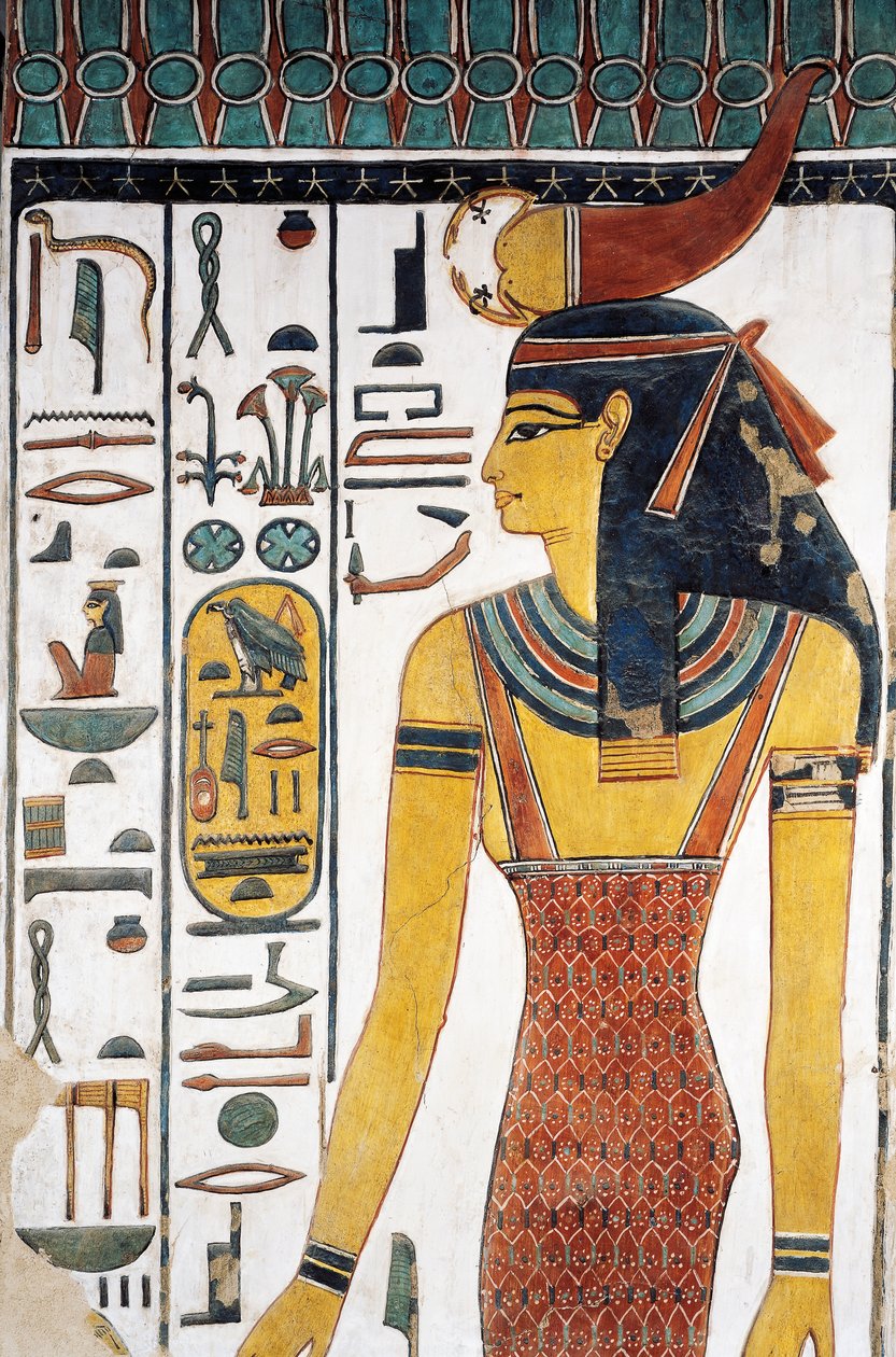 Bohyně Selkis, freska, vstup do vestibulu, Hrobka Nefertari (QV66), Údolí královen, Théby (Seznam světového dědictví UNESCO od Egyptian 19th Dynasty