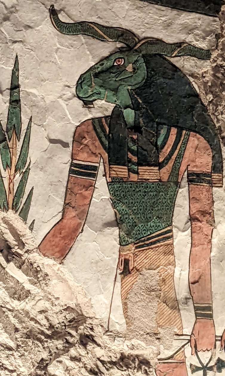 Posel s beraní hlavou (nástěnná malba) od Egyptian 19th Dynasty