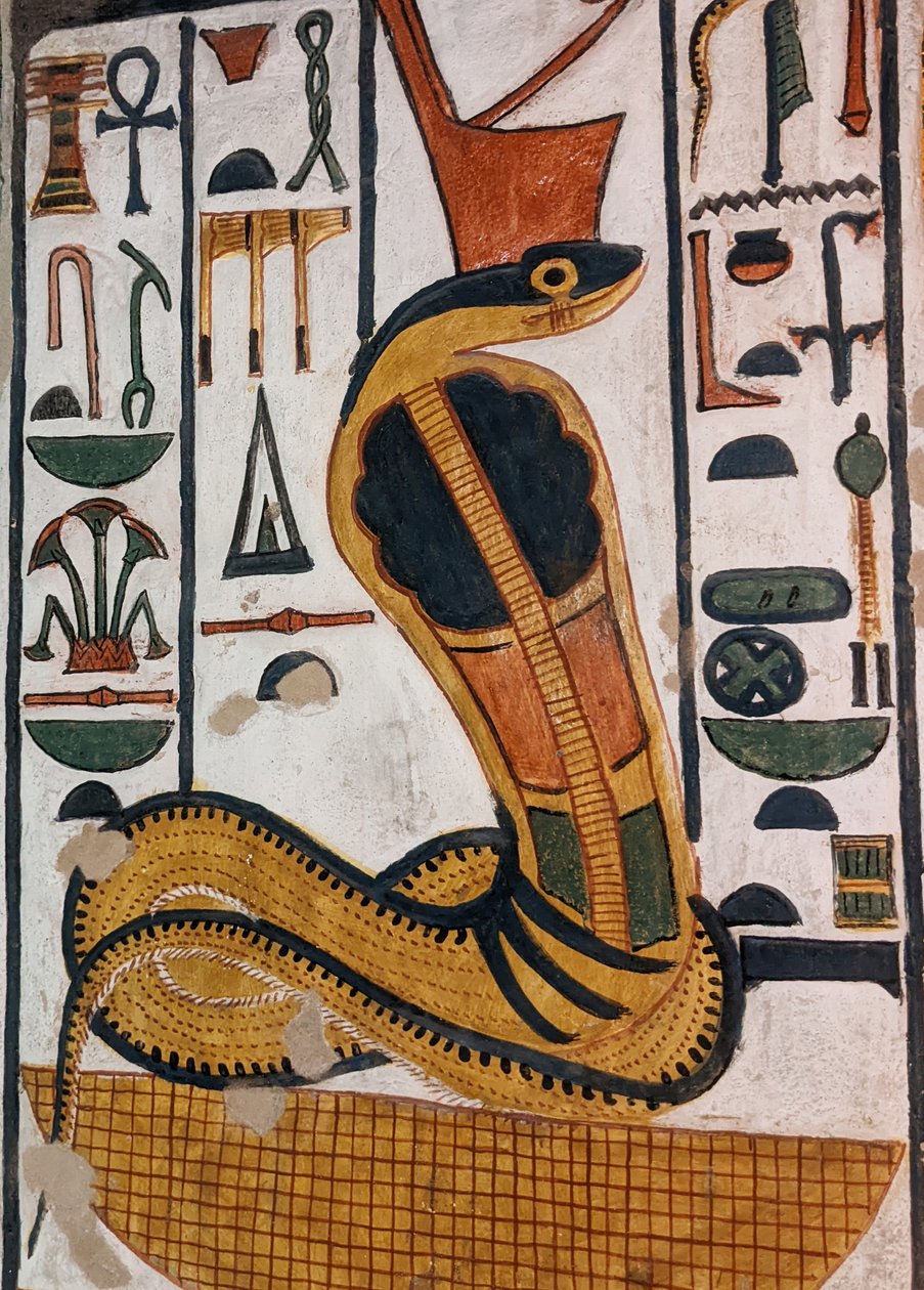 Hrobka Nefertari / egyptská bohyně Wadjet (nástěnná malba) od Egyptian 19th Dynasty