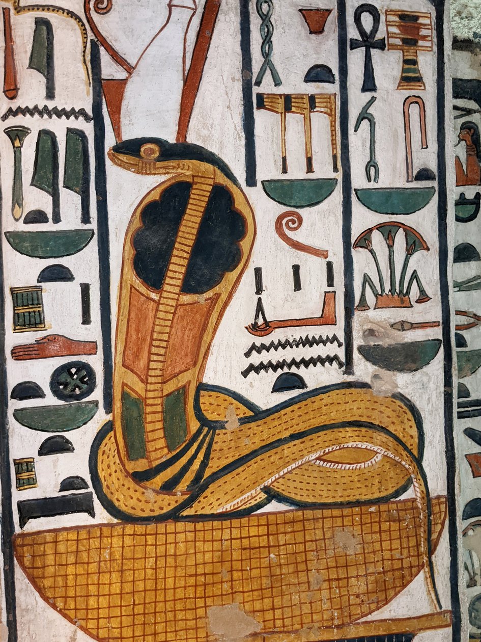 Hrobka Nefertari / egyptská bohyně Wadjet (nástěnná malba) od Egyptian 19th Dynasty