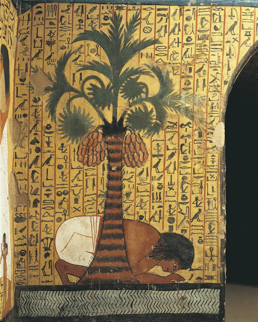 Hrobka Pashedu, nástěnná malba modlícího se člověka od Egyptian 19th Dynasty