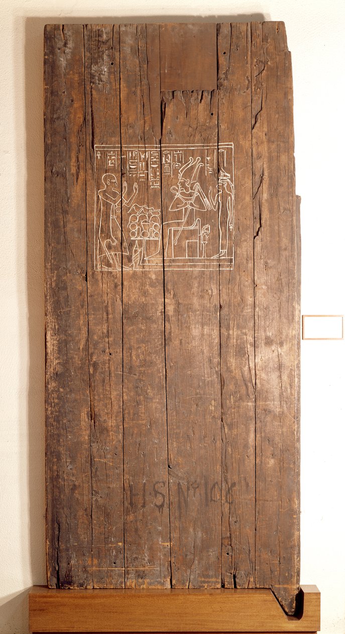 Dřevěné dveře z hrobky Khonsuhotep Nová říše, cca 1285 př.nl (dřevěné) od Egyptian 19th Dynasty