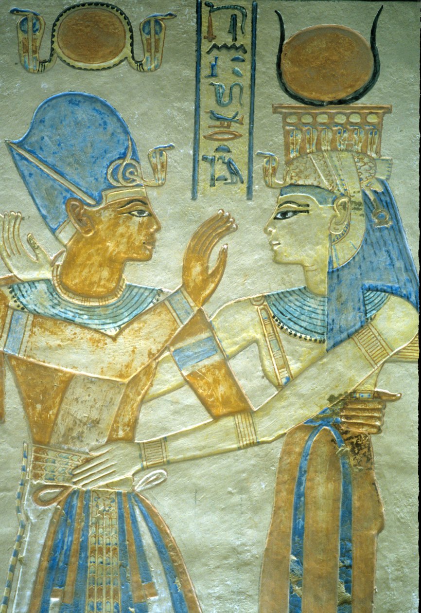 Starověký Egypt, Rameses III objímá Isis, Amon hir Khopshef hrob od Egyptian 20th Dynasty