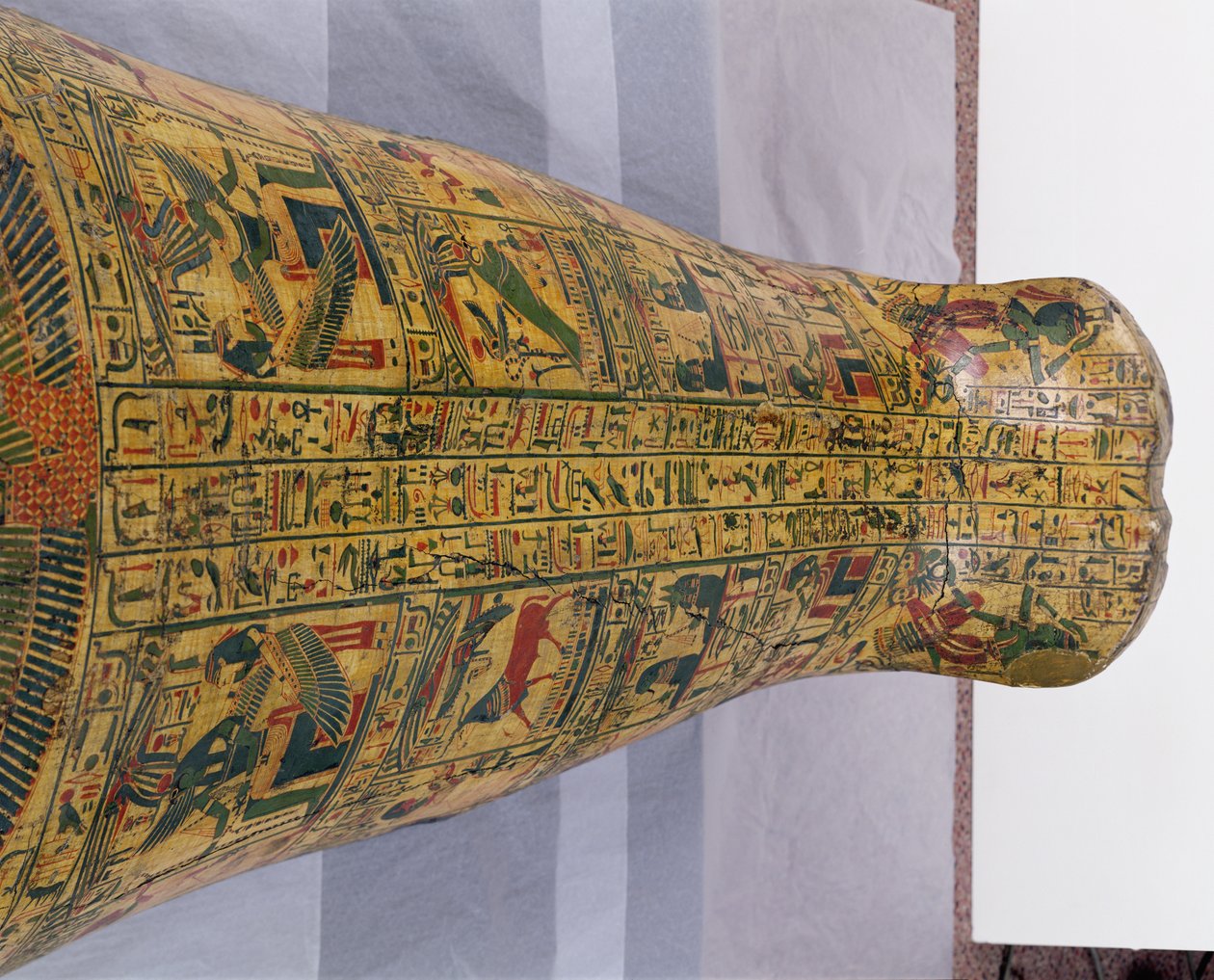 Detail vnějšího víka rakve mumie Nesjamuna, pravděpodobně nalezeného v Deir El-Bahri, Nová říše, cca 1100 př. n. l. (lakované dřevo) od Egyptian 20th Dynasty