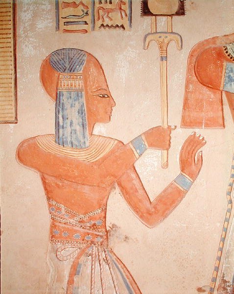Portrét mrtvého prince, z hrobky Amen-Her-Khepshefa, období Ramesside (nástěnná malba) od Egyptian 20th Dynasty
