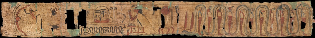 Starověký egyptský pohřební text – Starověký Egypt – 1069–945 př. n. l. – Papyrus – 10x100 – Muzeum Szepmuveszeti, Budapešť od Egyptian 21st Dynasty