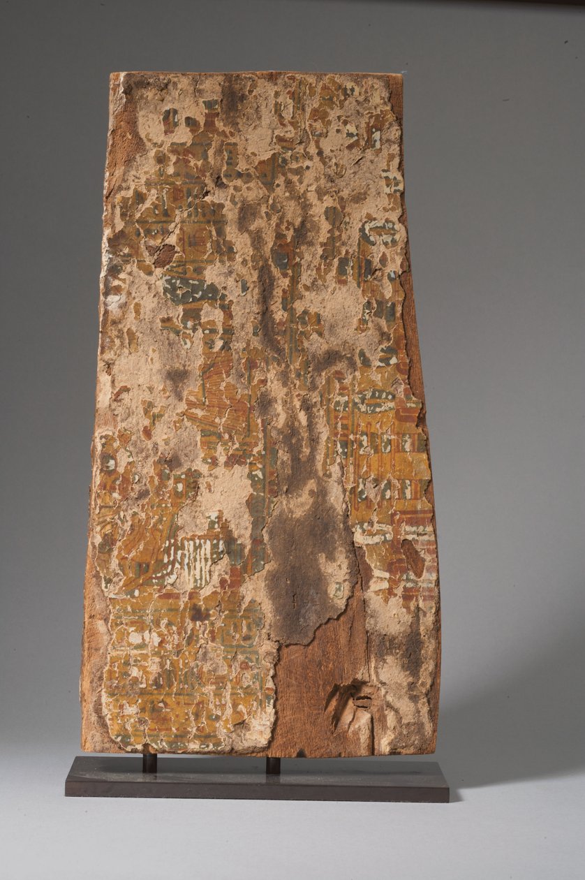 Zadní strana panelu sarkofágu, třetí přechodné období (lakované dřevo) (viz také 234375) od Egyptian 21st Dynasty