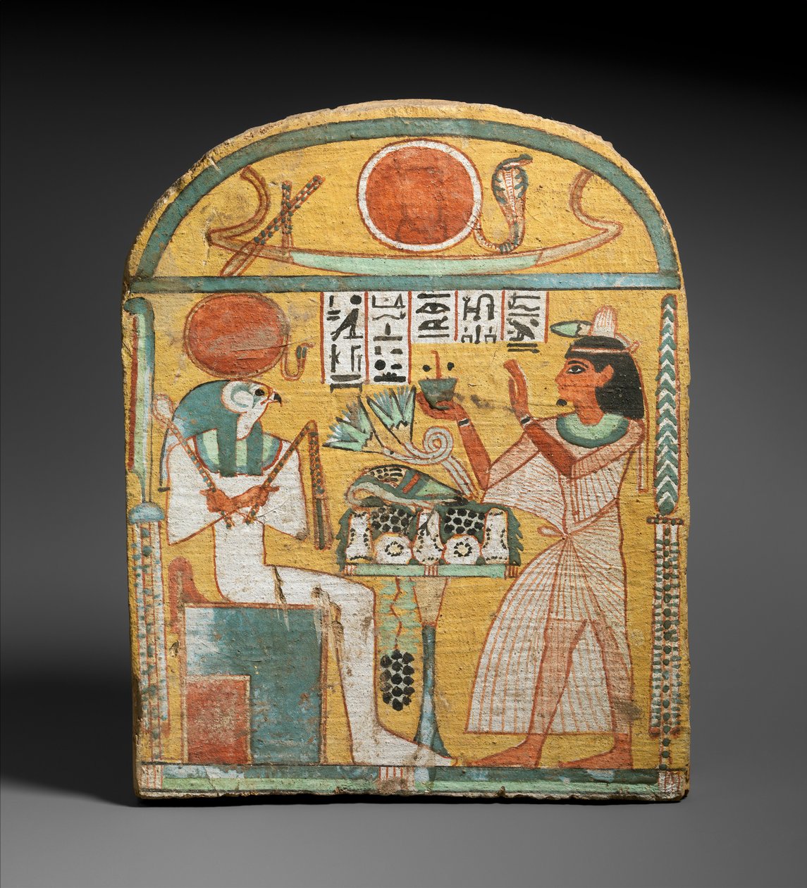 Stéla z Aafenmutu, z Théb, pozdní období, cca 924-889 př. n. l. (malované dřevo) od Egyptian 22nd Dynasty