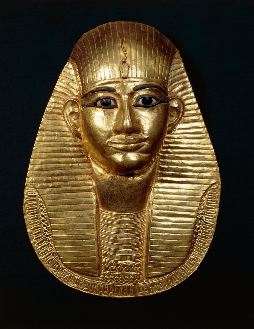 Tanisin aarre, kuningas Amenemopen kultainen naamio od Egyptian 22nd Dynasty