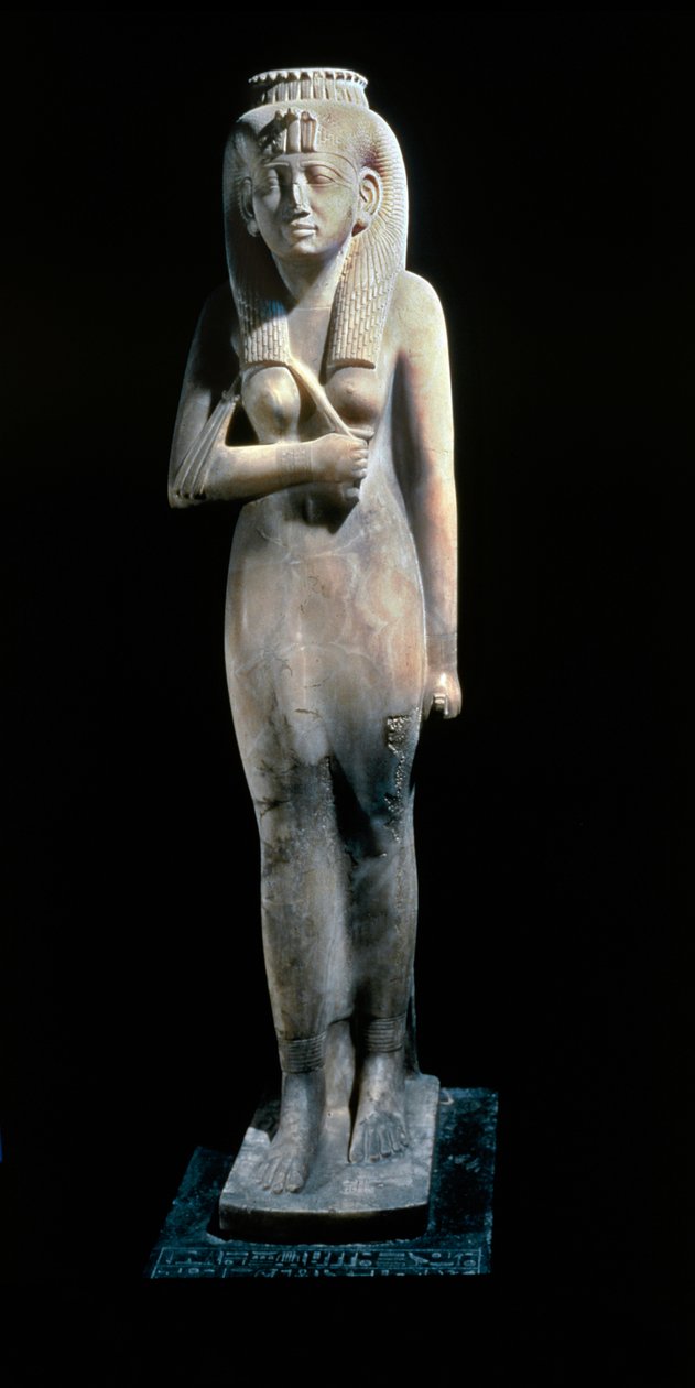 Amenirdis I (alabastr a čedič) od Egyptian 25th Dynasty