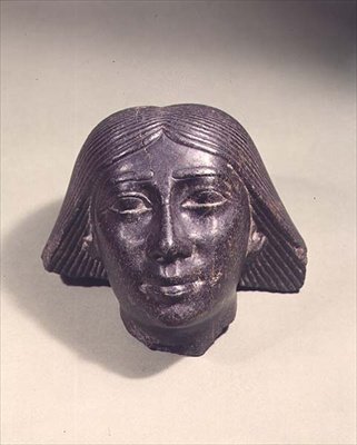 Hlava muže, pravděpodobně vysokého úředníka, cca 700 př. n. l. (žula) od Egyptian 25th Dynasty