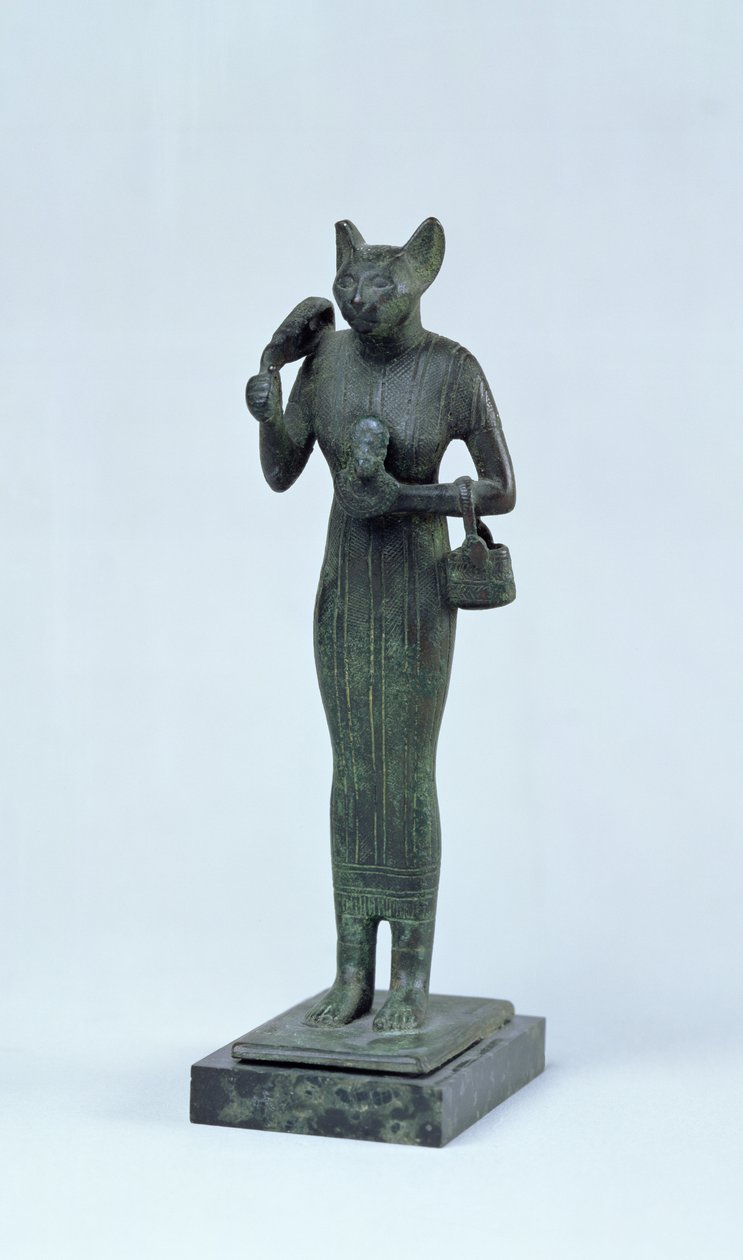 Soška bohyně Bastet, třetí přechodné období (bronz) od Egyptian 25th Dynasty