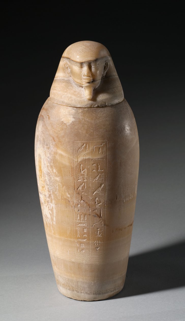 Canopic Jar s mužskou hlavou, 664-525 př.nl od Egyptian 26th Dynasty