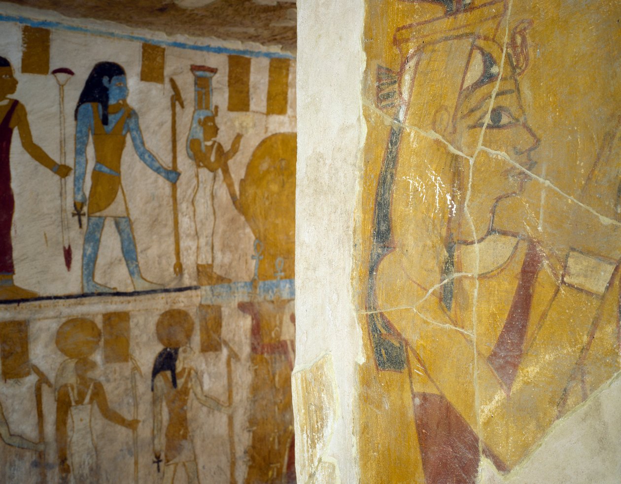 Nástěnné malby z Tomb of Pa Nentwy, Bahariya Oasis, Gíza, Egypt Egyptská civilizace, 26. dynastie, 663-525 př.nl od Egyptian 26th Dynasty