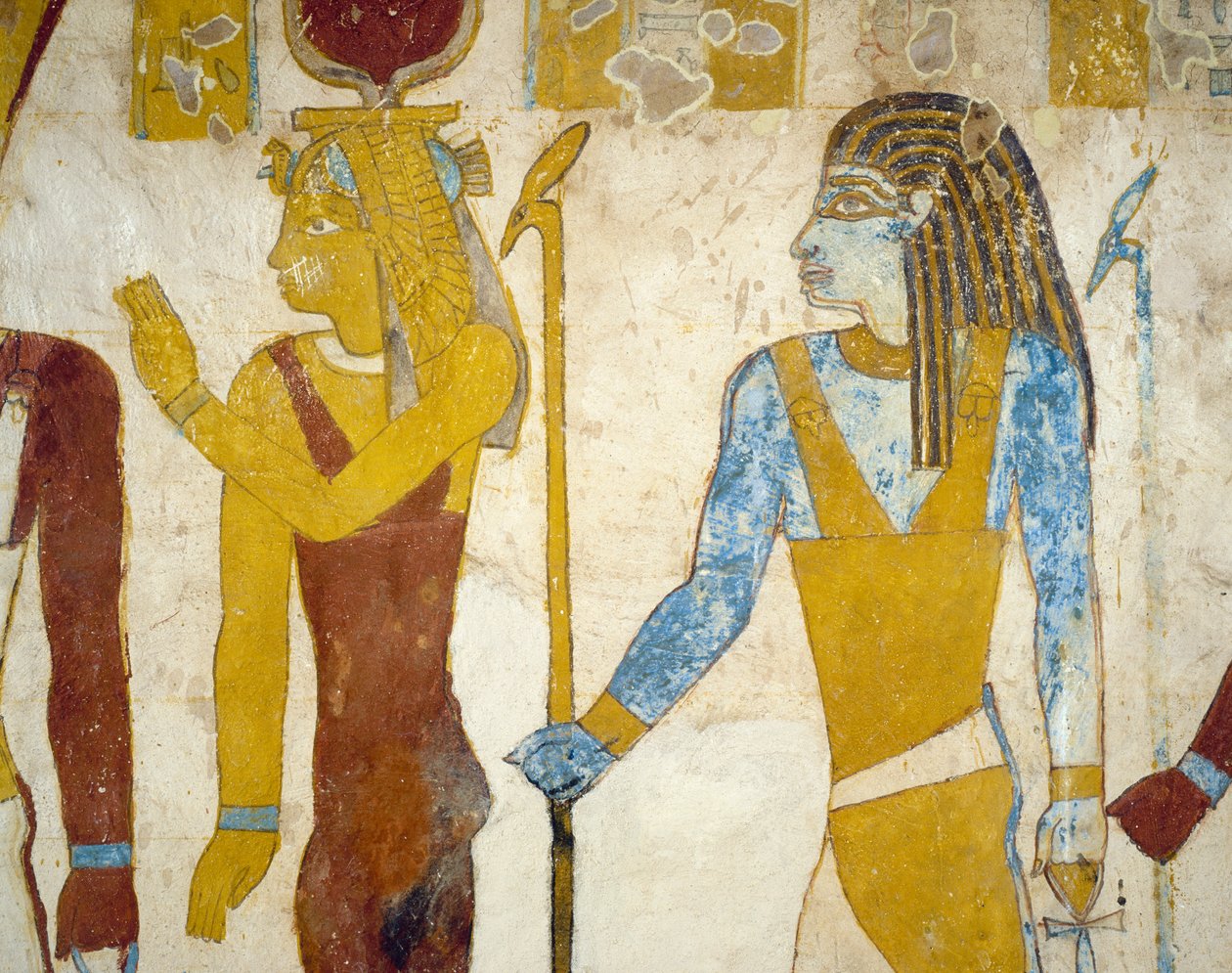 Nástěnné malby z Tomb of Pa Nentwy, Bahariya Oasis, Gíza, Egypt. Egyptská civilizace, 26. dynastie, 663-525 př.nl. od Egyptian 26th Dynasty