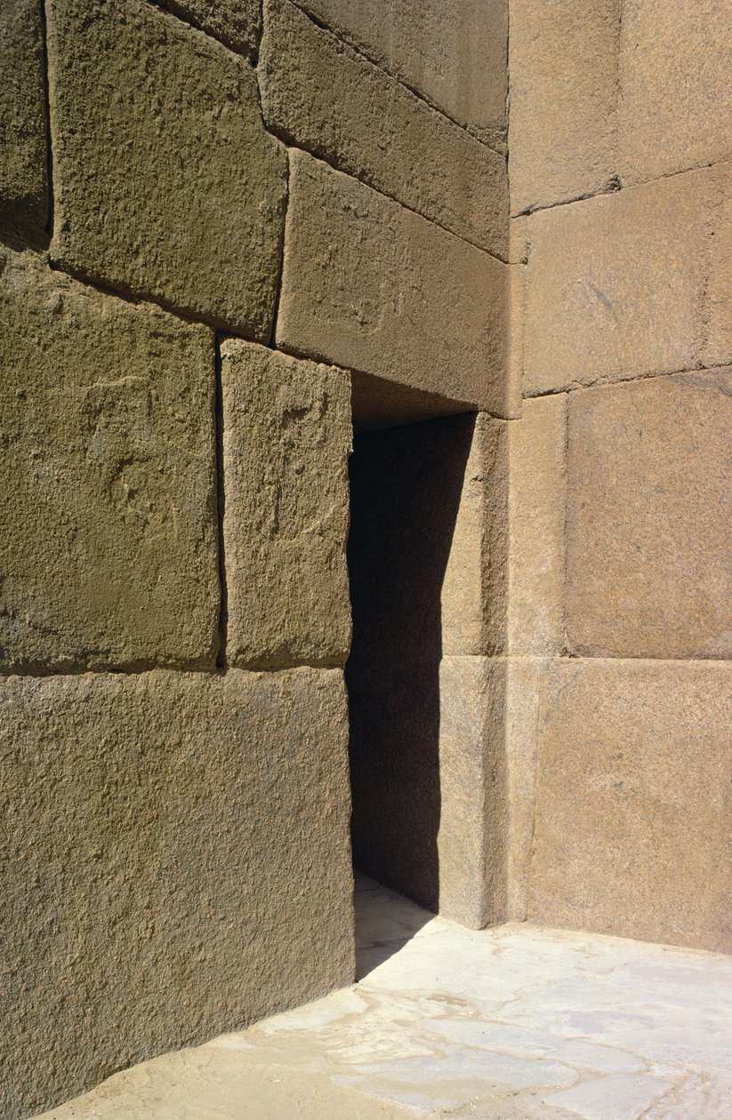 Žulové zdivo z údolního chrámu Khafre, Stará říše od Egyptian 4th Dynasty