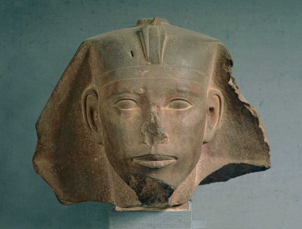 Hlava krále Djedefre, z Abu Roash, Stará říše, cca 2565-2558 př.nl (křemenec) (viz také 50746) od Egyptian 4th Dynasty