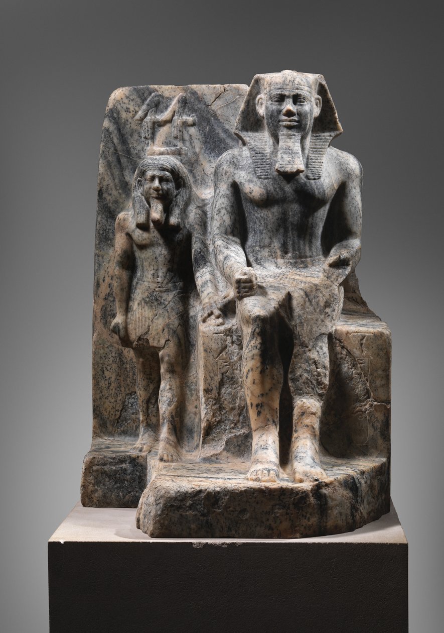 Král Sahure a nome bůh, c. 2458–2446 př. n. l. (rula) od Egyptian 5th Dynasty