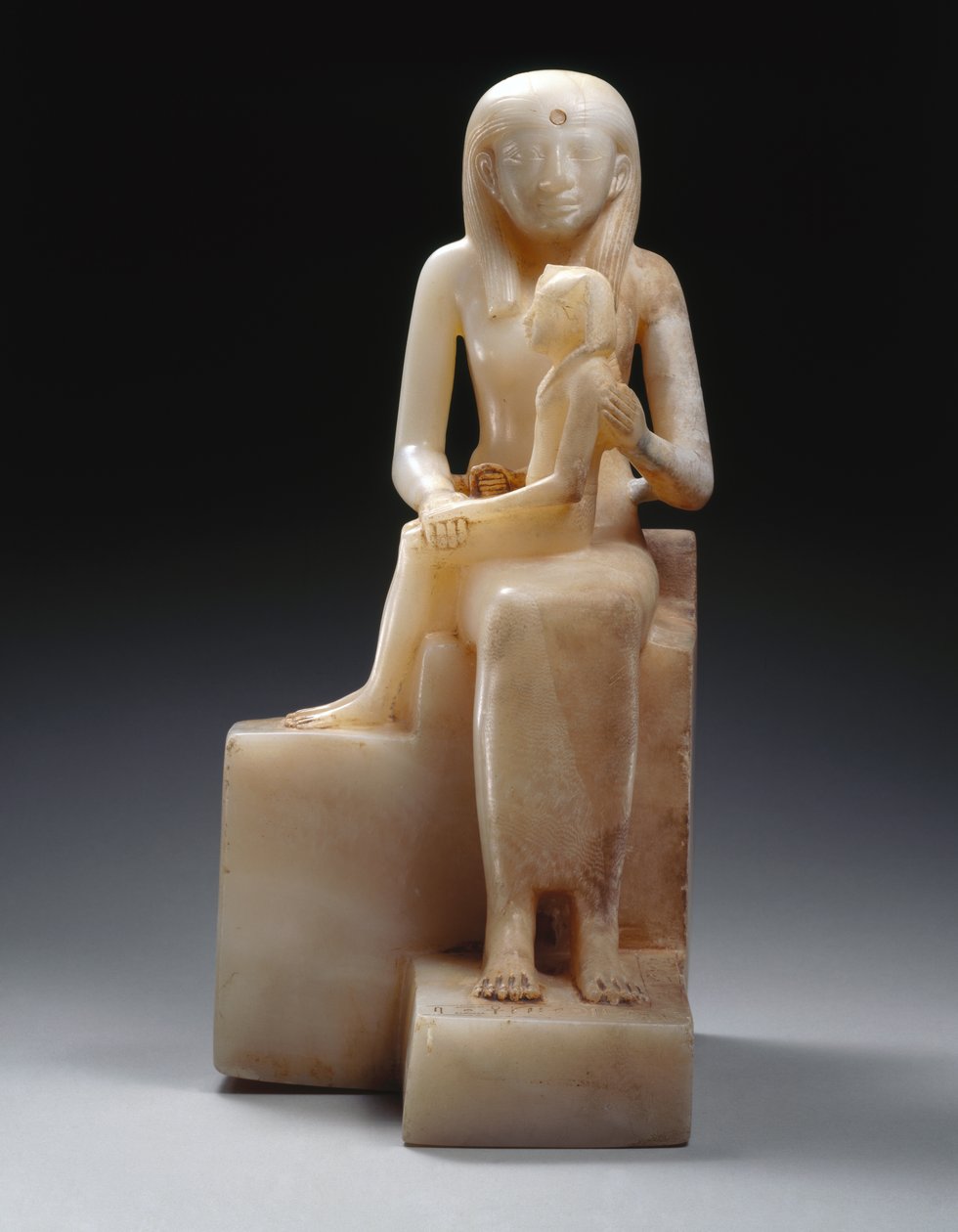 Pepy II a jeho matka královna Meryreankhnes, možná ze Sakkáry, Stará říše (kalcit) od Egyptian 6th Dynasty Egyptian 6th Dynasty