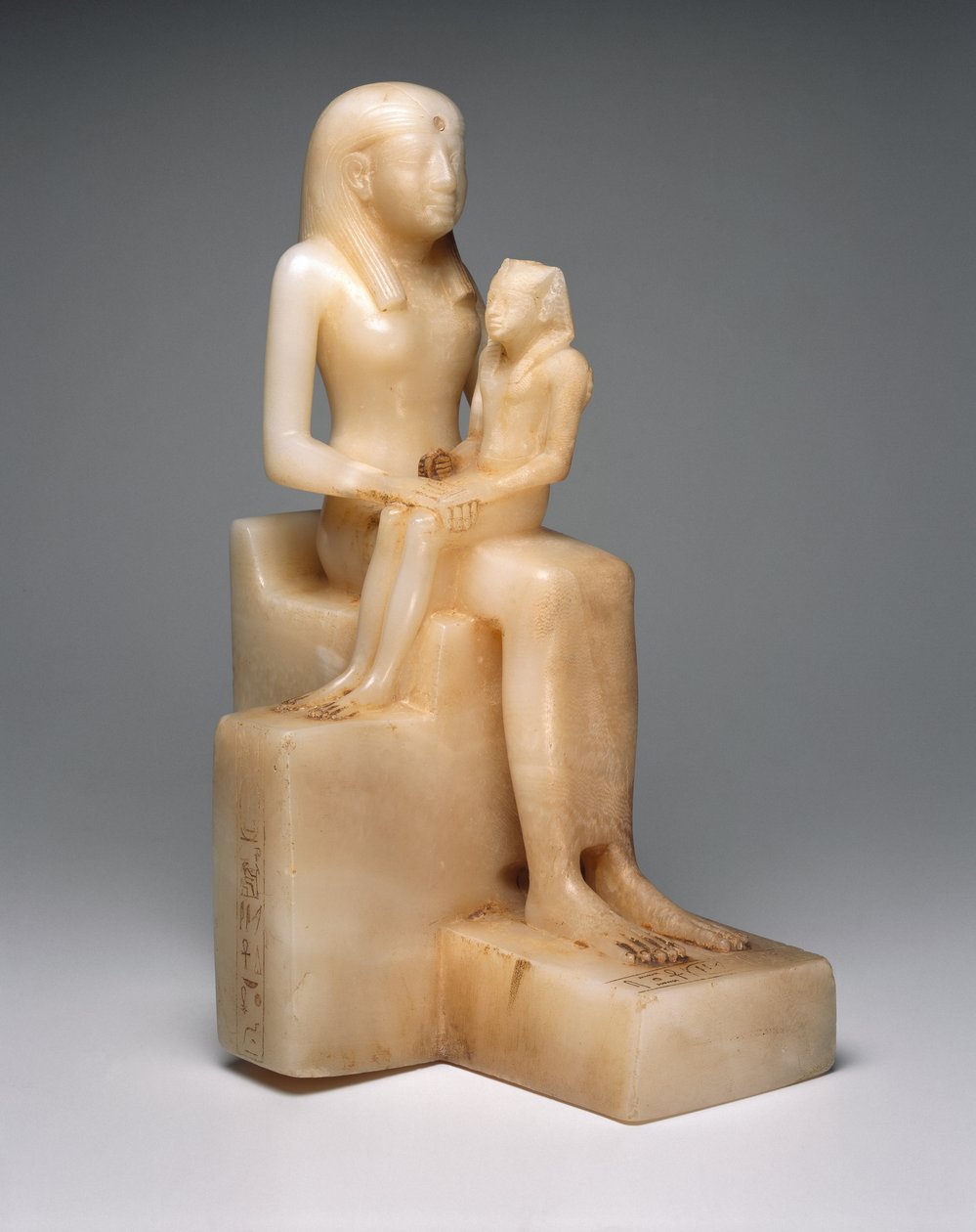 Pepy II a jeho matka královna Meryreankhnes, možná ze Sakkáry, Stará říše (kalcit) od Egyptian 6th Dynasty Egyptian 6th Dynasty