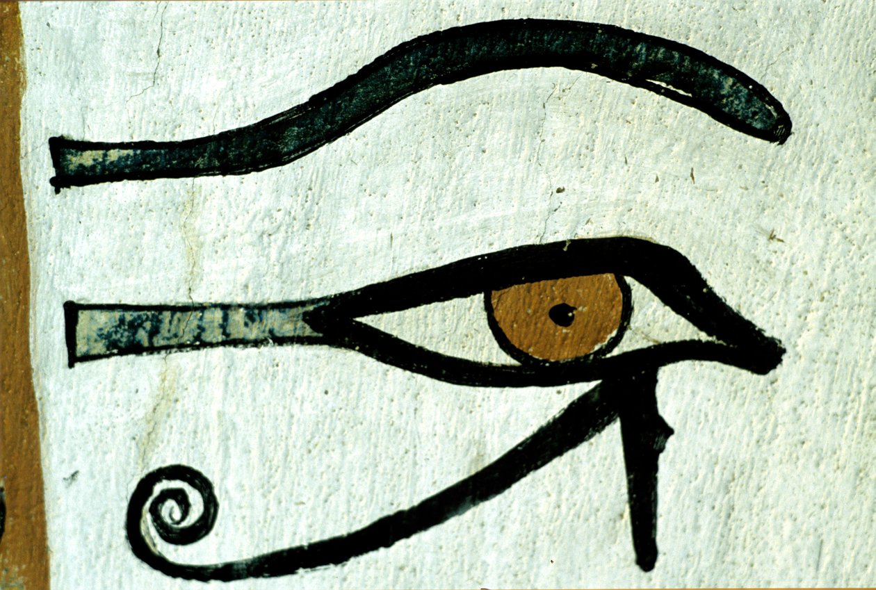 Starověký Egypt, nástěnná malba, , Horovo oko, Sennedjemská hrobka, Théby, Deir el Medina od Egyptian Egyptian